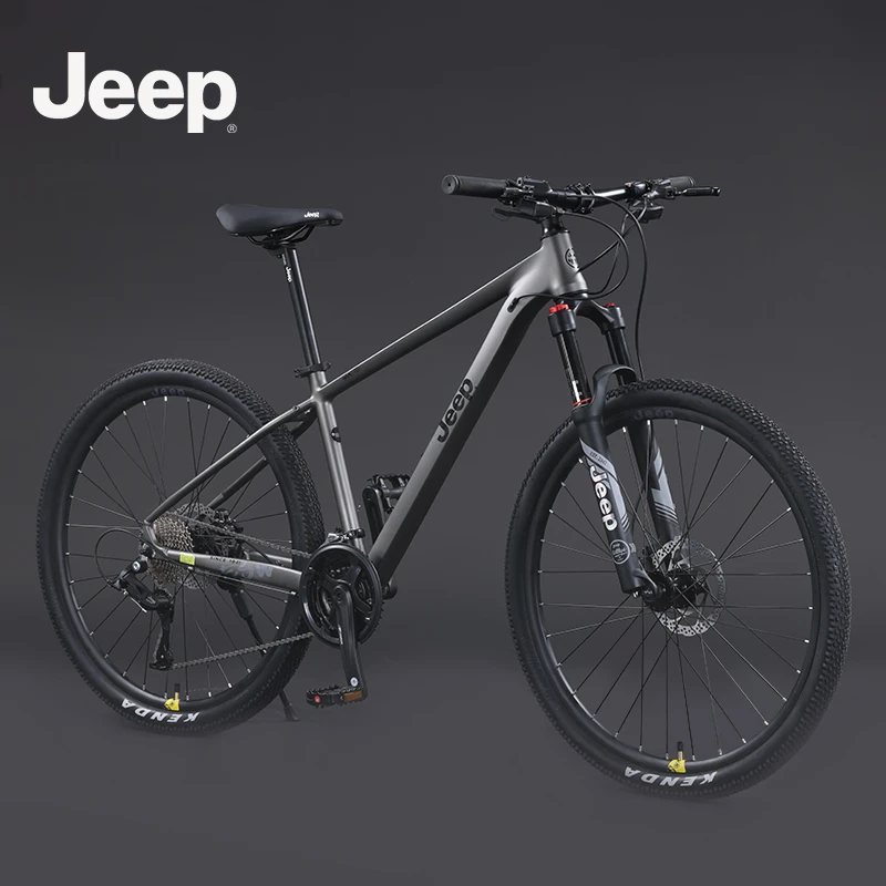 吉普jeep山地自行车铝合金气压减震越野变速碟刹成人学生通勤-ESW