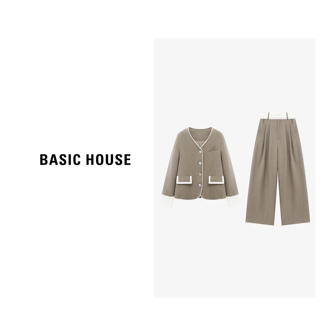 Basic House/百家好秋季气质时尚轻奢百搭慵懒风套装B0625B5KLW2