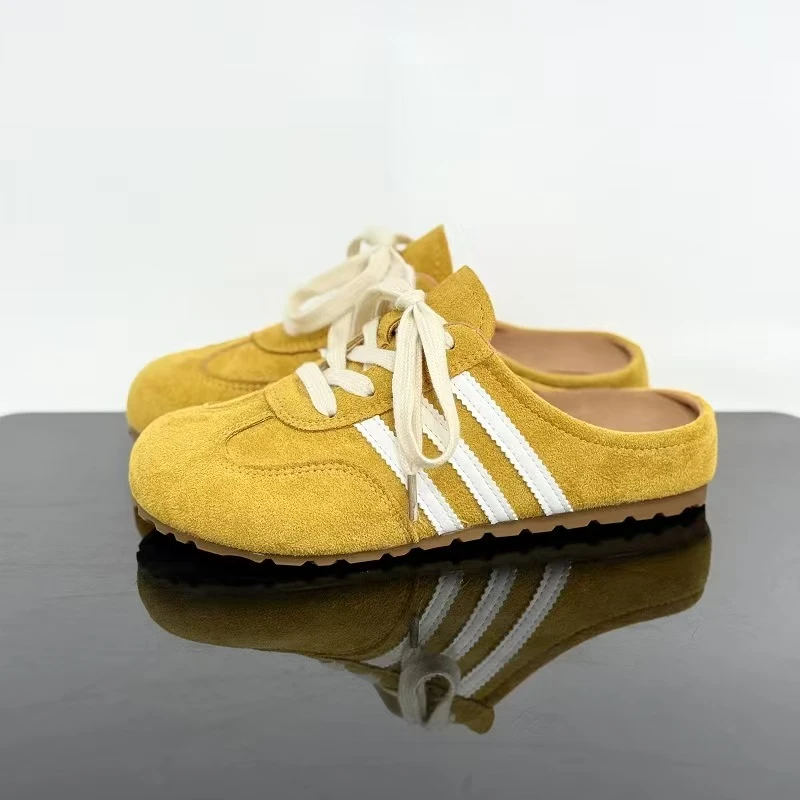 B 门店49&9！小黄鸭半拖」巨暄软/久穿不累脚圆头休闲德训鞋 C21813