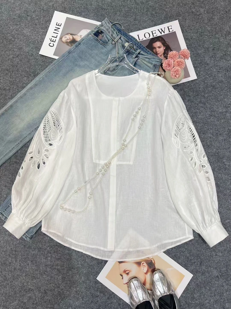 『自带光芒』新中式国风气质穿搭新款重工刺绣洋气时尚上衣