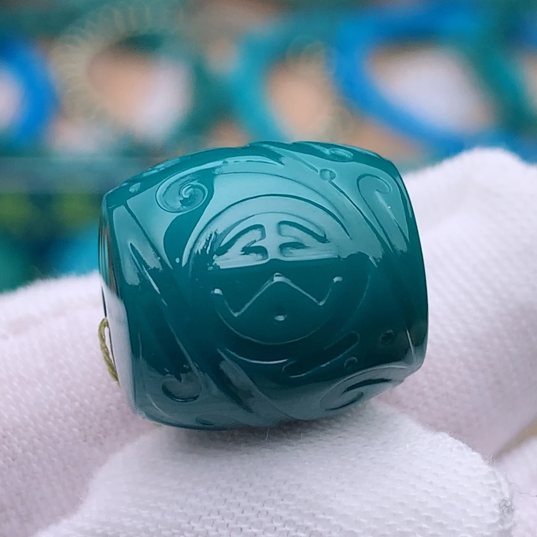 未镶嵌绿松石珠宝奇石13.7mm