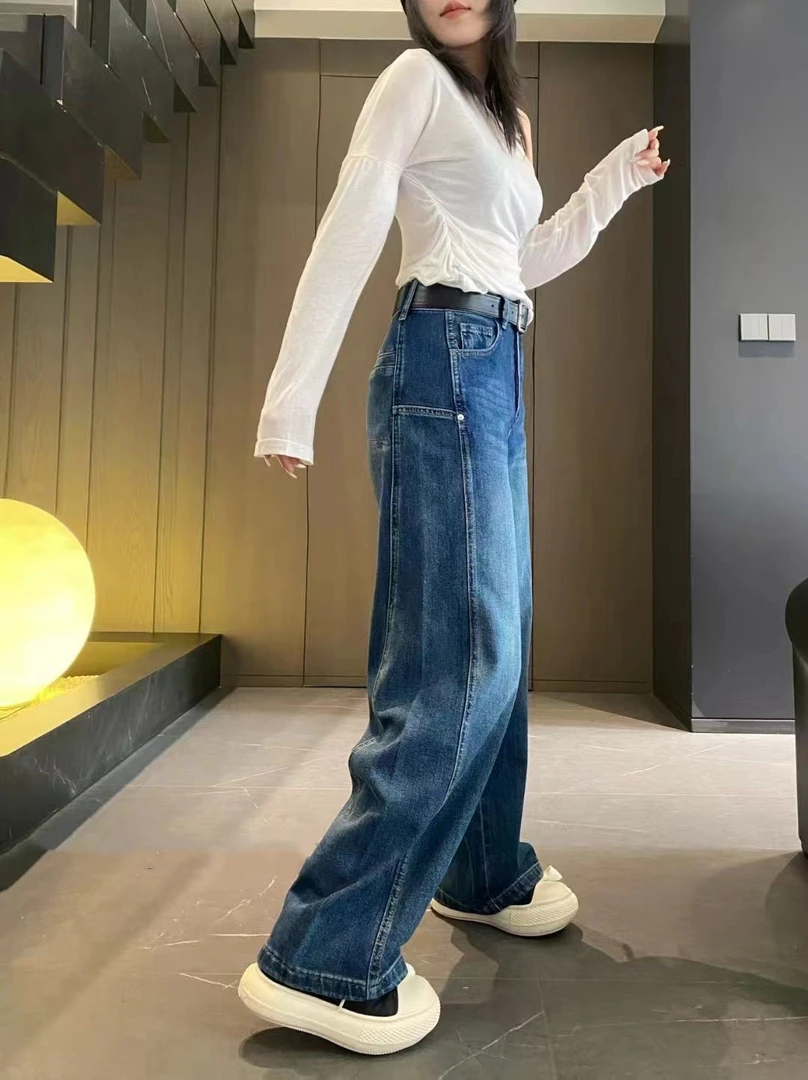 2025新款夏款蓝色香蕉裤 时尚流行款潮