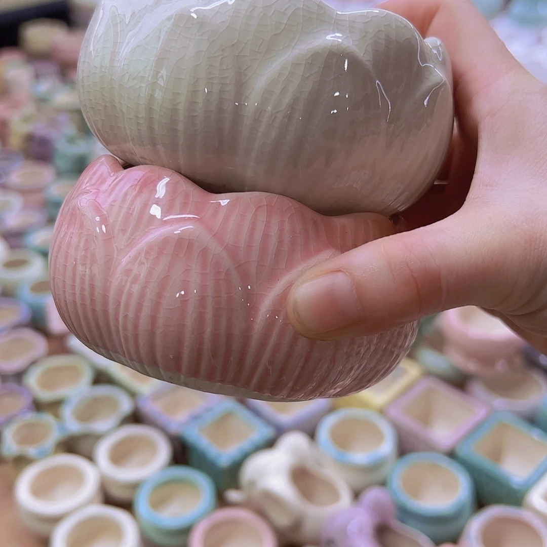 陶瓷花盆当场满12包邮