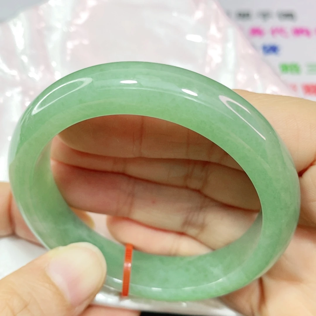 未镶嵌手镯翡翠54.3圈口正圈/高货微瑕捡漏