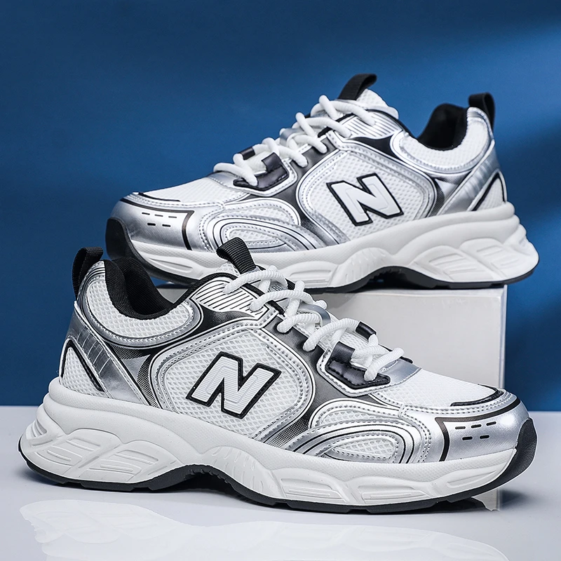 新百伦时尚百搭夏季透气ins潮流男女经典百搭板鞋情侣老爹休闲鞋