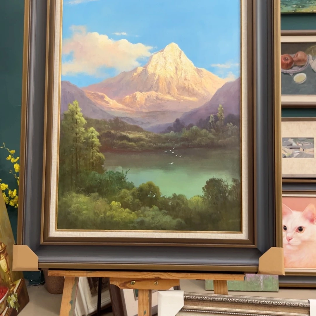 油画晨**o金山纯手绘油画带框70×90