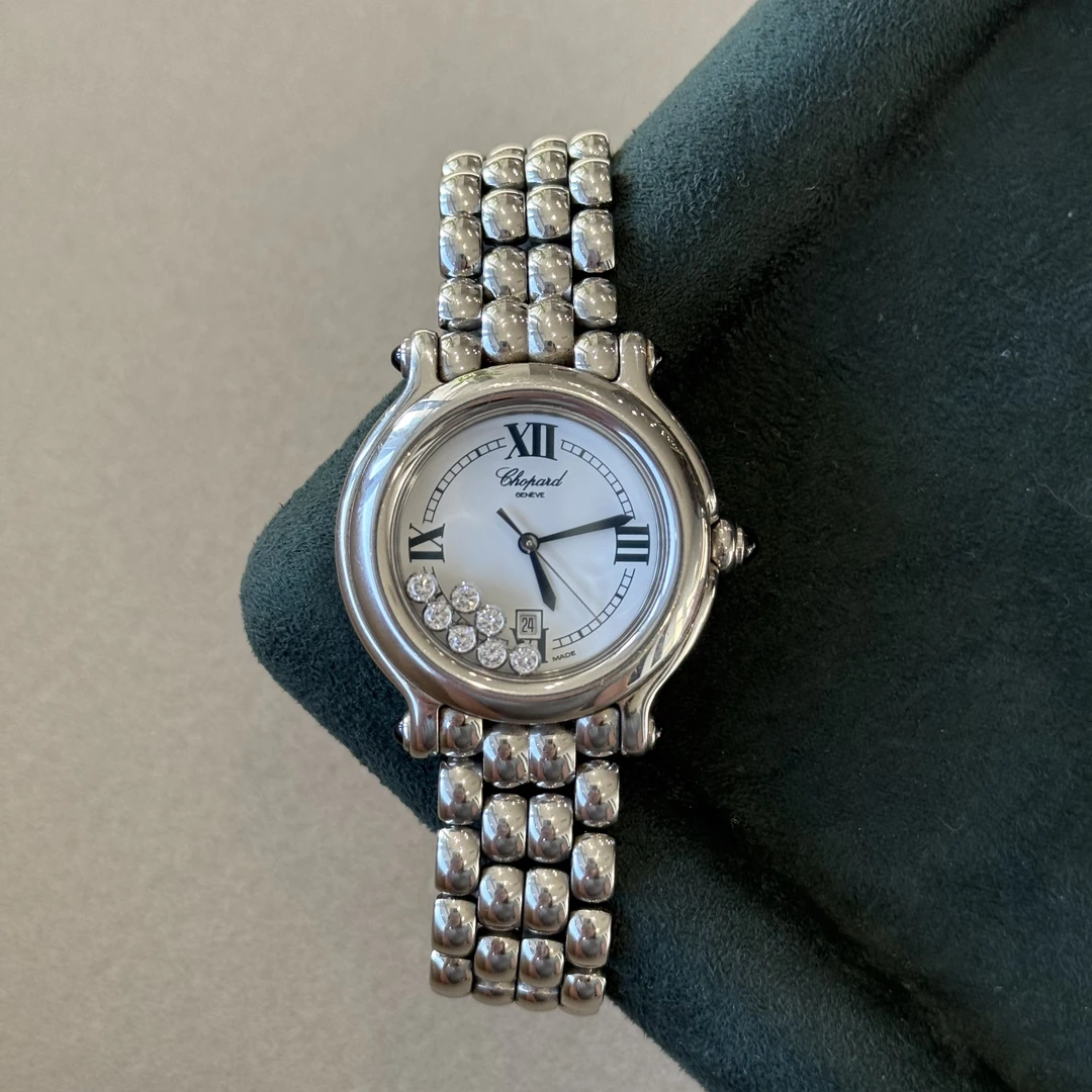 95新 Chopard/萧邦 快乐钻/七钻/32mm/石英/女表气质时尚百搭简约
