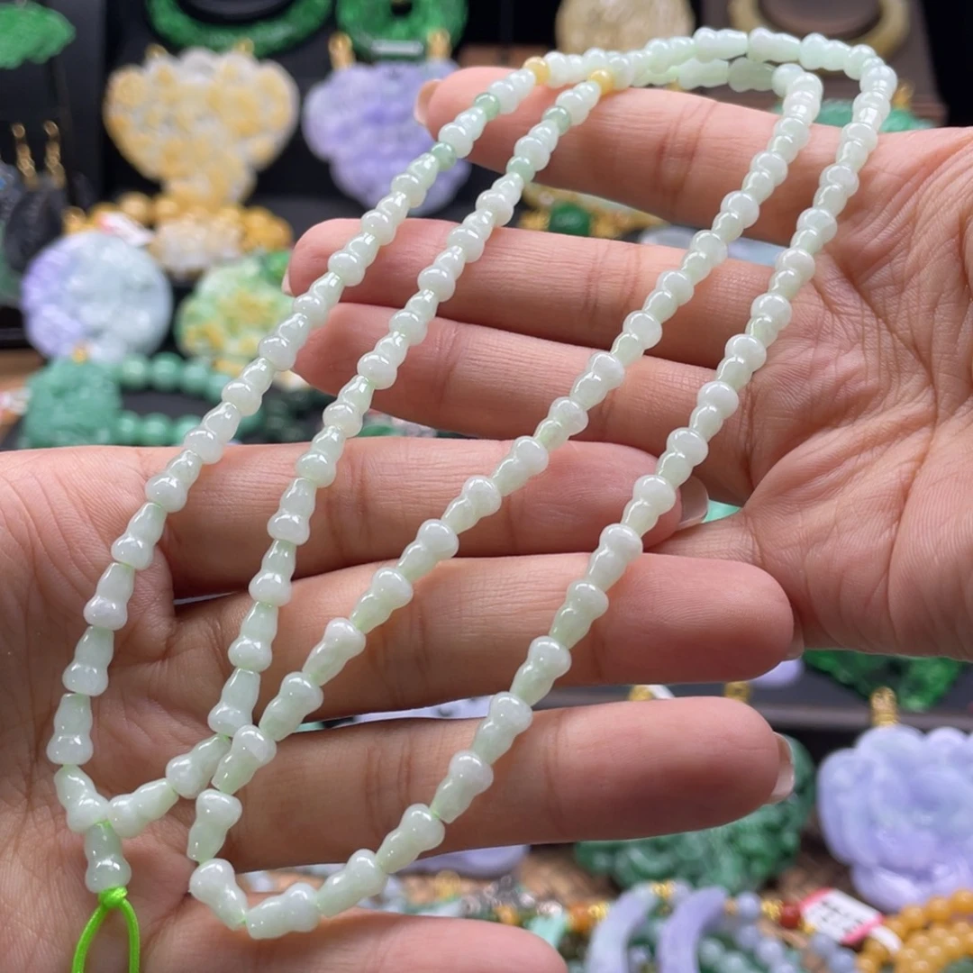 翡翠未镶嵌颈饰代编织