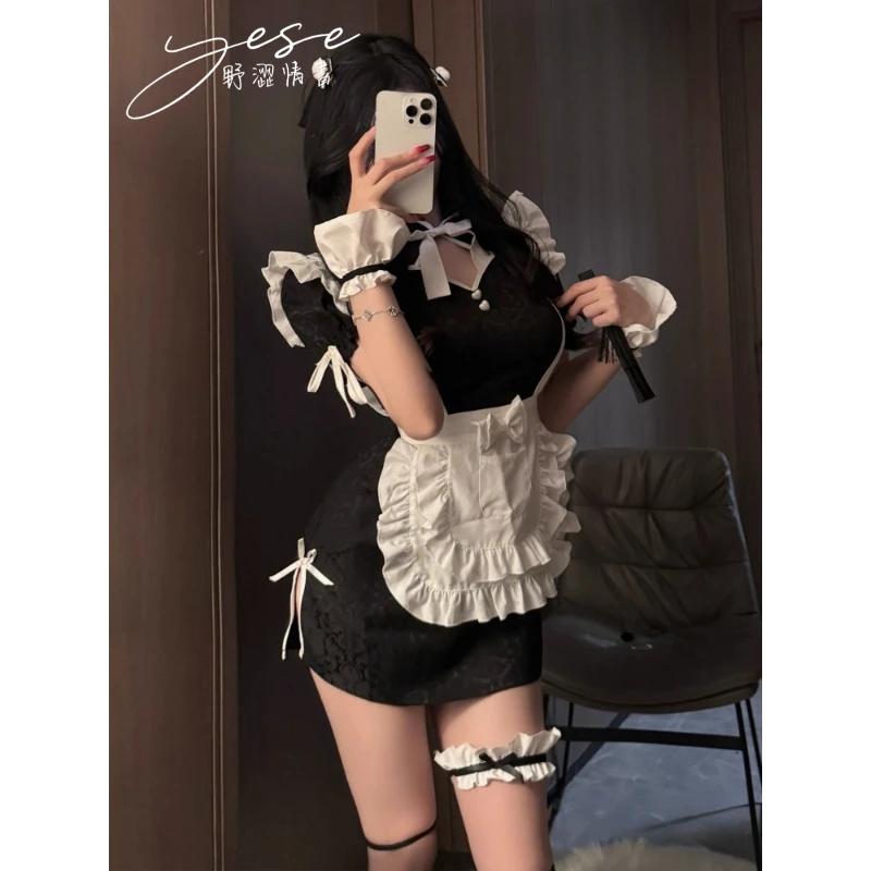 Yese野涩情书*俏皮女仆*角色扮演cosplay制服纯欲性感连衣裙套装