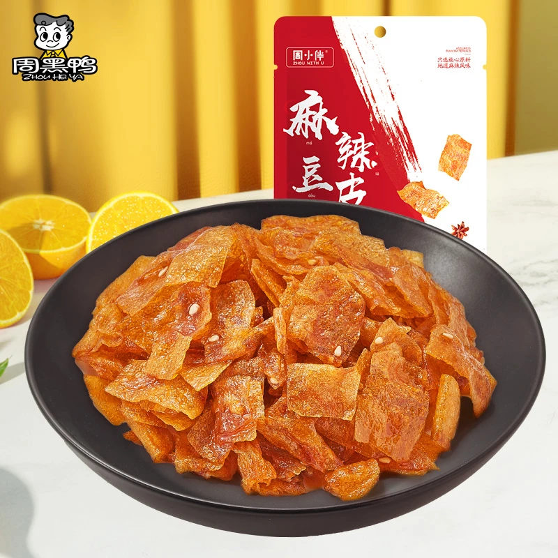 周黑鸭 周小伴麻辣豆皮60g*3袋 麻辣网红怀旧休闲小零食