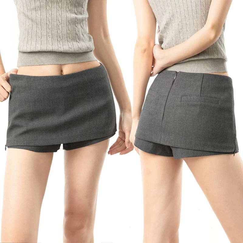 韩版时尚半身裙裤女夏辣妹中低腰显瘦a字短裙