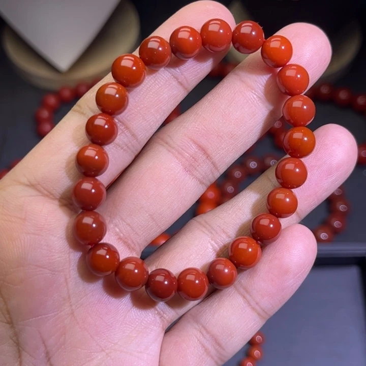 南红玛瑙未镶嵌手链8mm瓦西