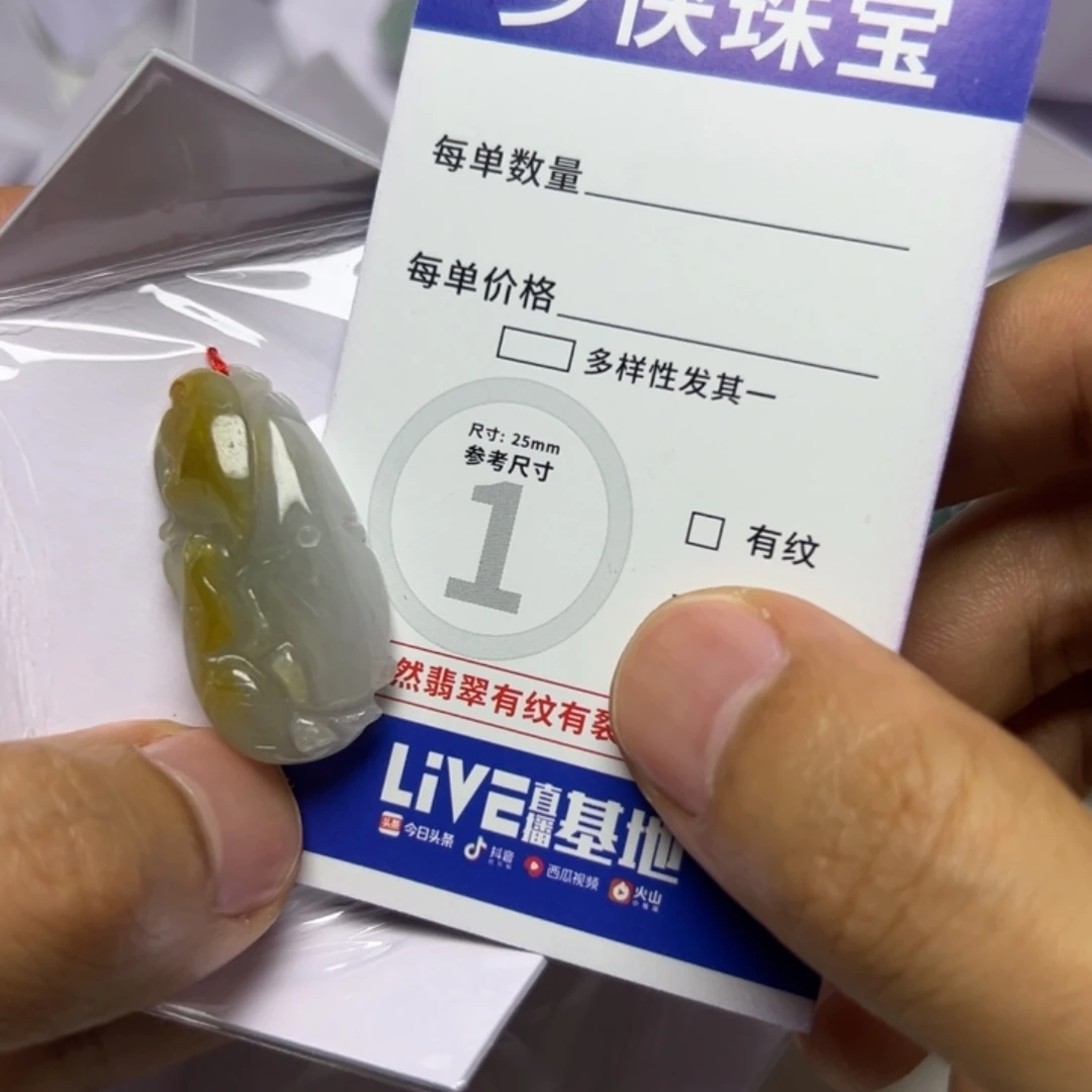 翡翠未镶嵌吊坠(不含链)