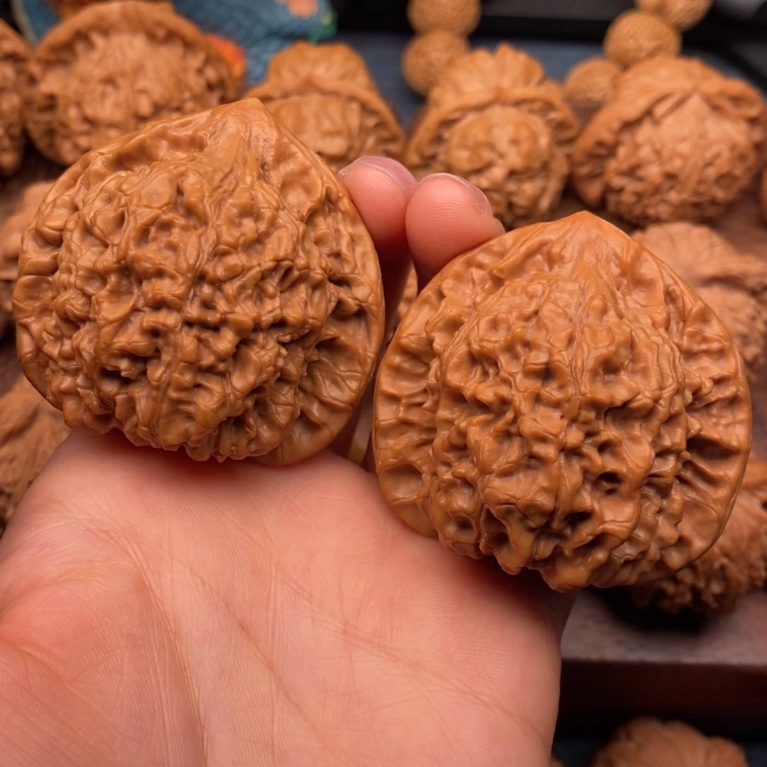 文玩核桃把件48全品精配大官帽