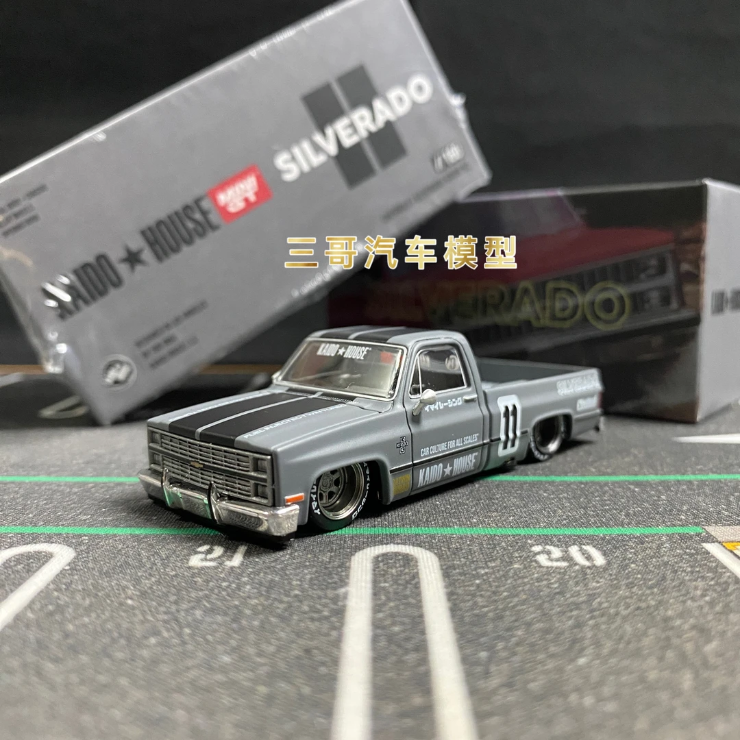 Kaido House+MINIGT 1:64 雪佛兰 皮卡 灰色 仿真合金汽车模型