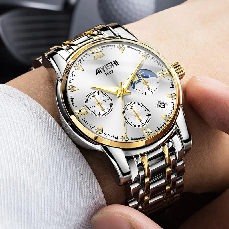 瑞士注册品牌AIYISHI正品新款时尚潮流男士手表-1692-LZSZS