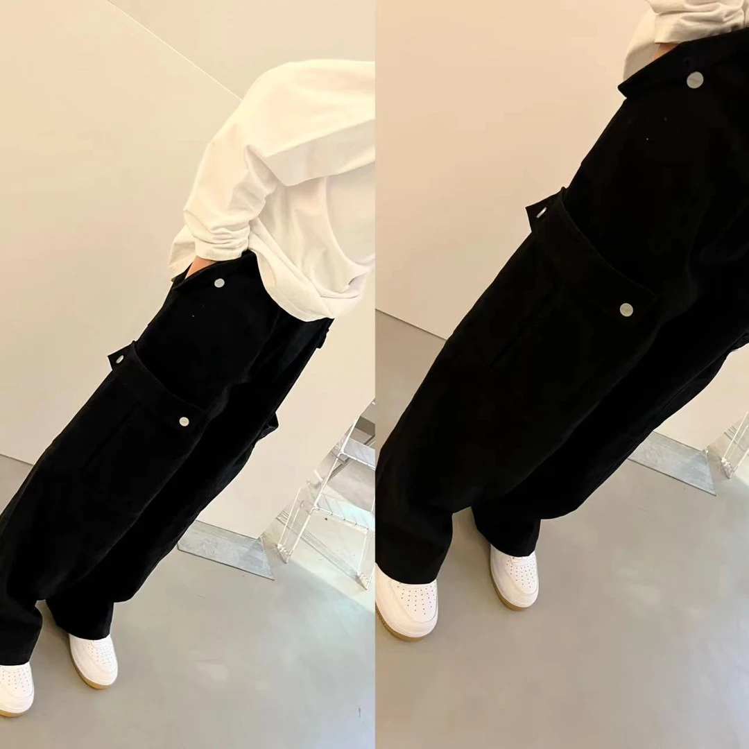 [X]黑色多口袋水洗简约百搭出街亲子儿童时尚套装  （Yg夏日炎炎