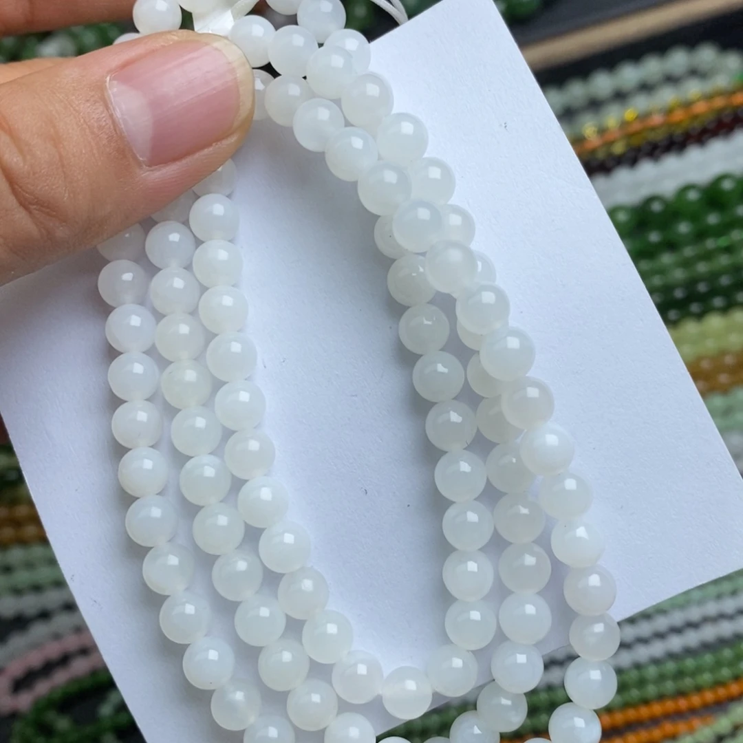 和田玉未镶嵌颈饰卡6和田白玉项链