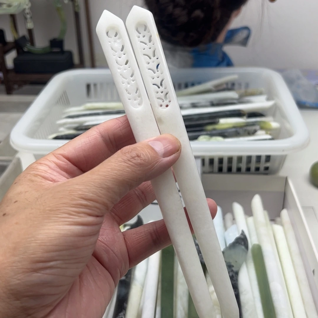 未镶嵌岫玉福利发簪