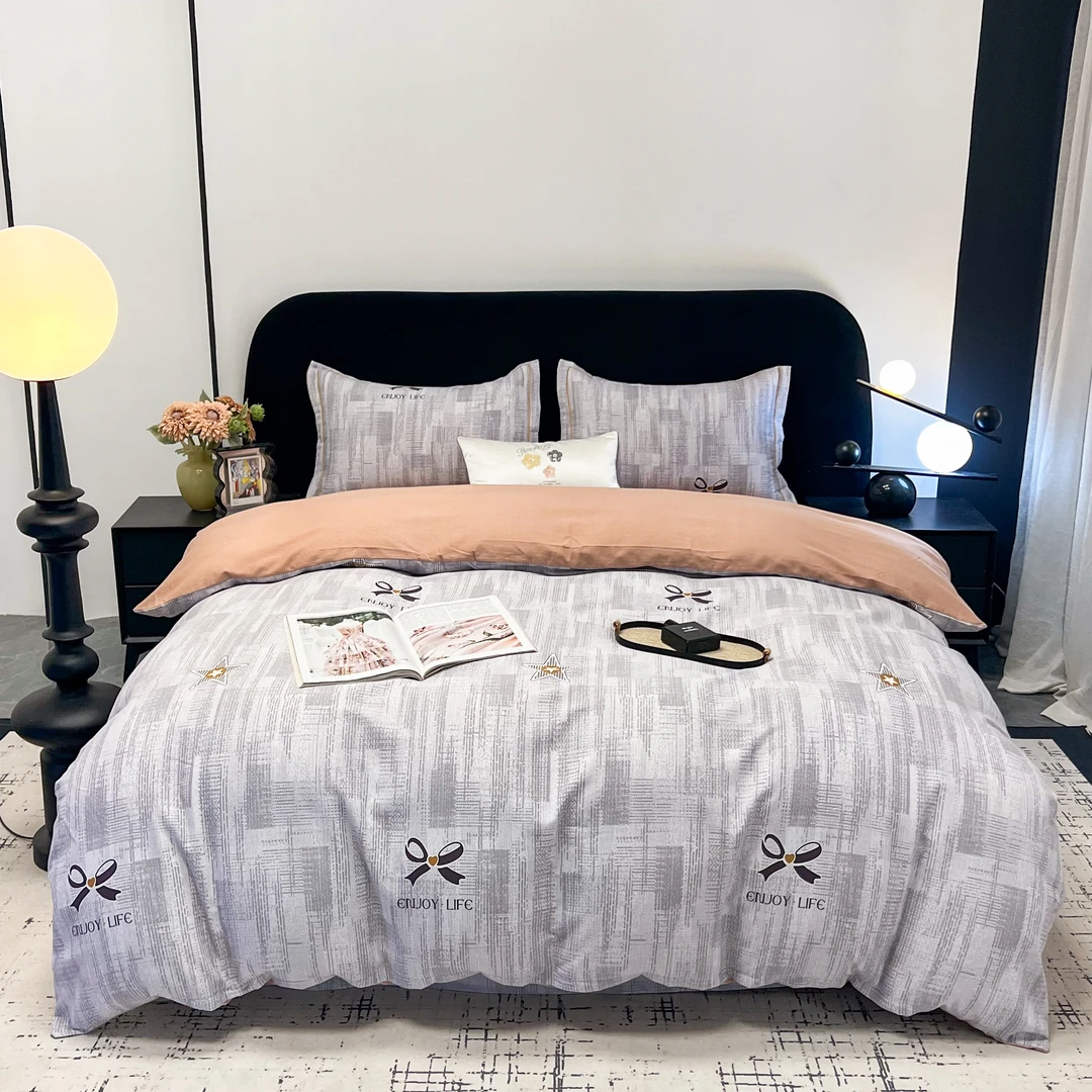 【加厚秋冬款全棉印花四件套】-枕套随机裁剪随机发轻奢简约松弛感