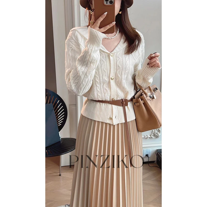 【年终宠粉大促】【PINZIKO】可丽人~优雅法式浪漫毛衣开衫 TJA519