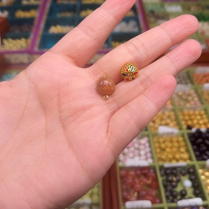珐琅非遗传承手工圆珠扣
