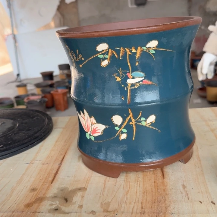 紫砂紫砂花盆包邮包破损