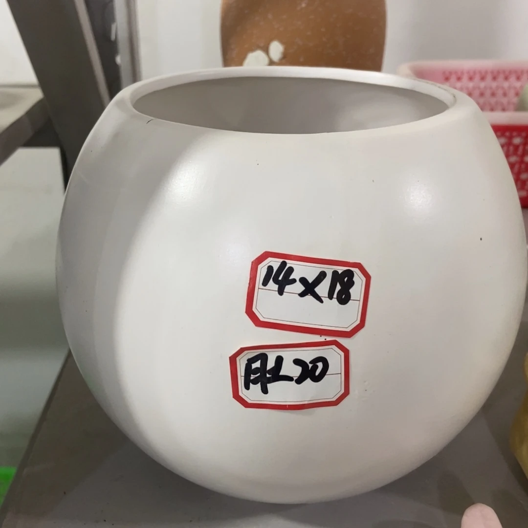 红陶高温陶瓷花盆瑕疵