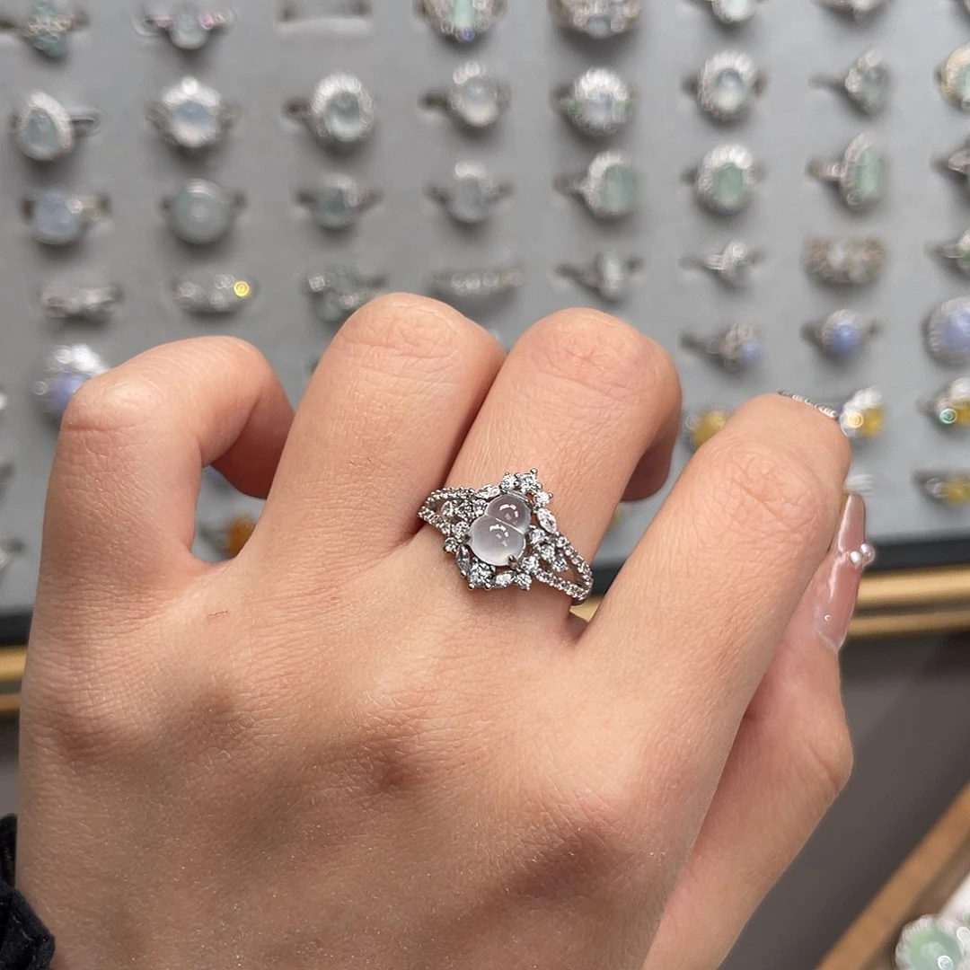 翡翠银S925镶嵌戒指