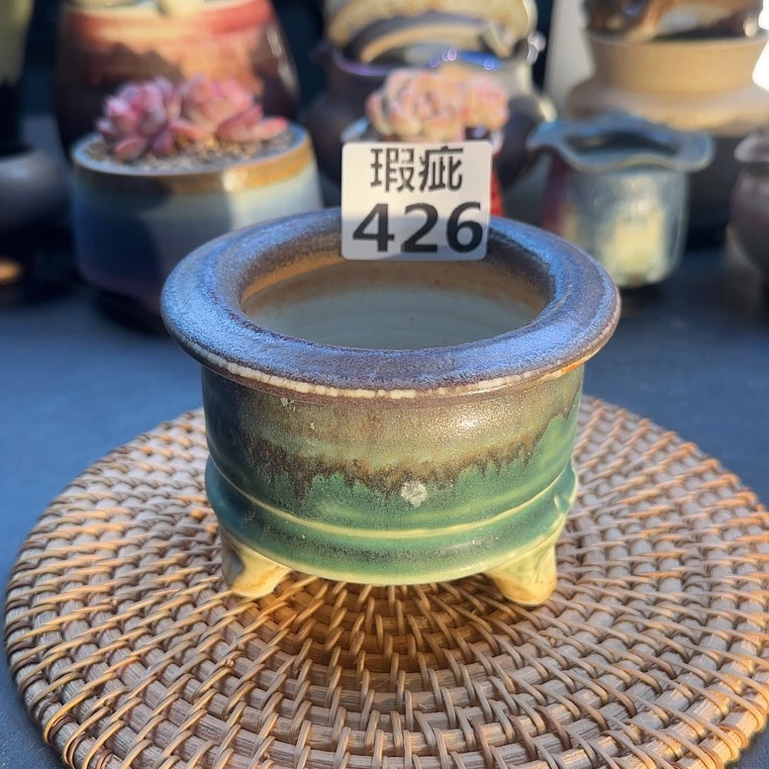 瓷片景德镇手工花盆