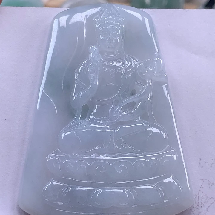 颈饰未镶嵌翡翠大势至菩萨吊坠