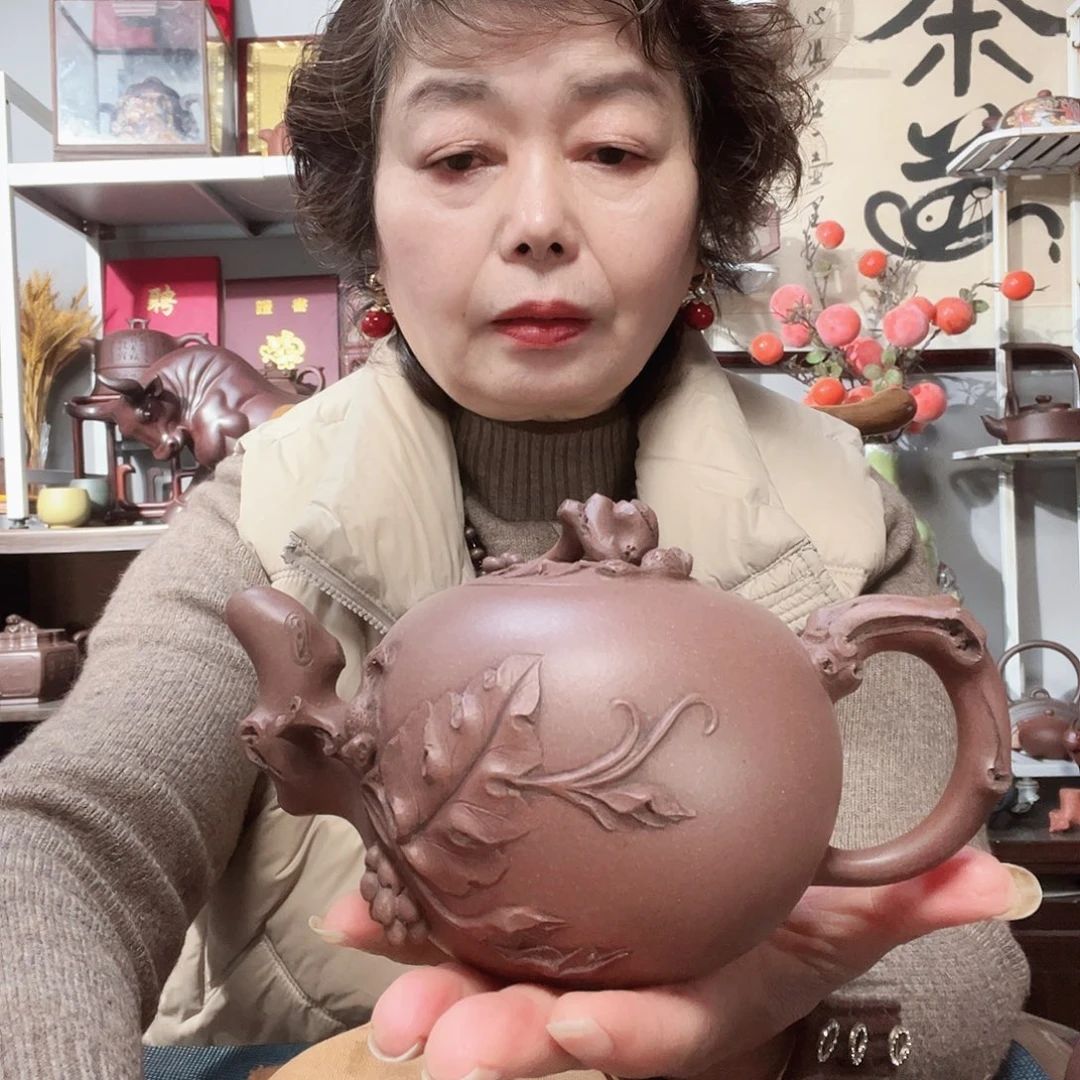 茶壶底槽青原矿紫砂壶