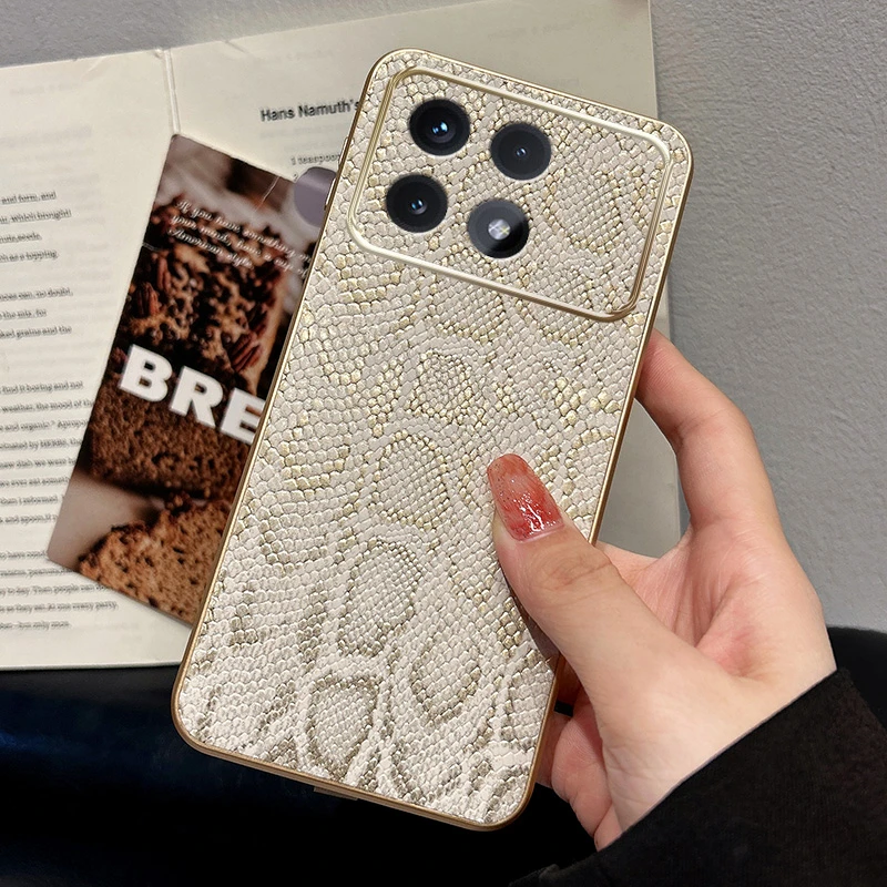 红米K70手机壳全包RedmiK70Pro蛇皮纹红米K70E女款软壳高档商务时