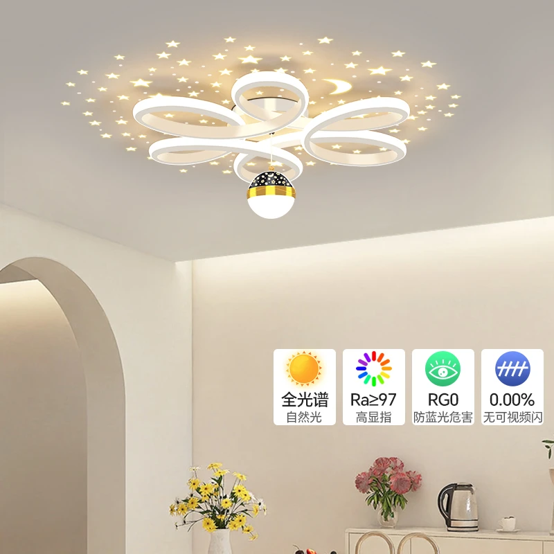房间主卧室餐厅书房客厅护眼吸顶创意北欧2025新款轻奢中山灯具
