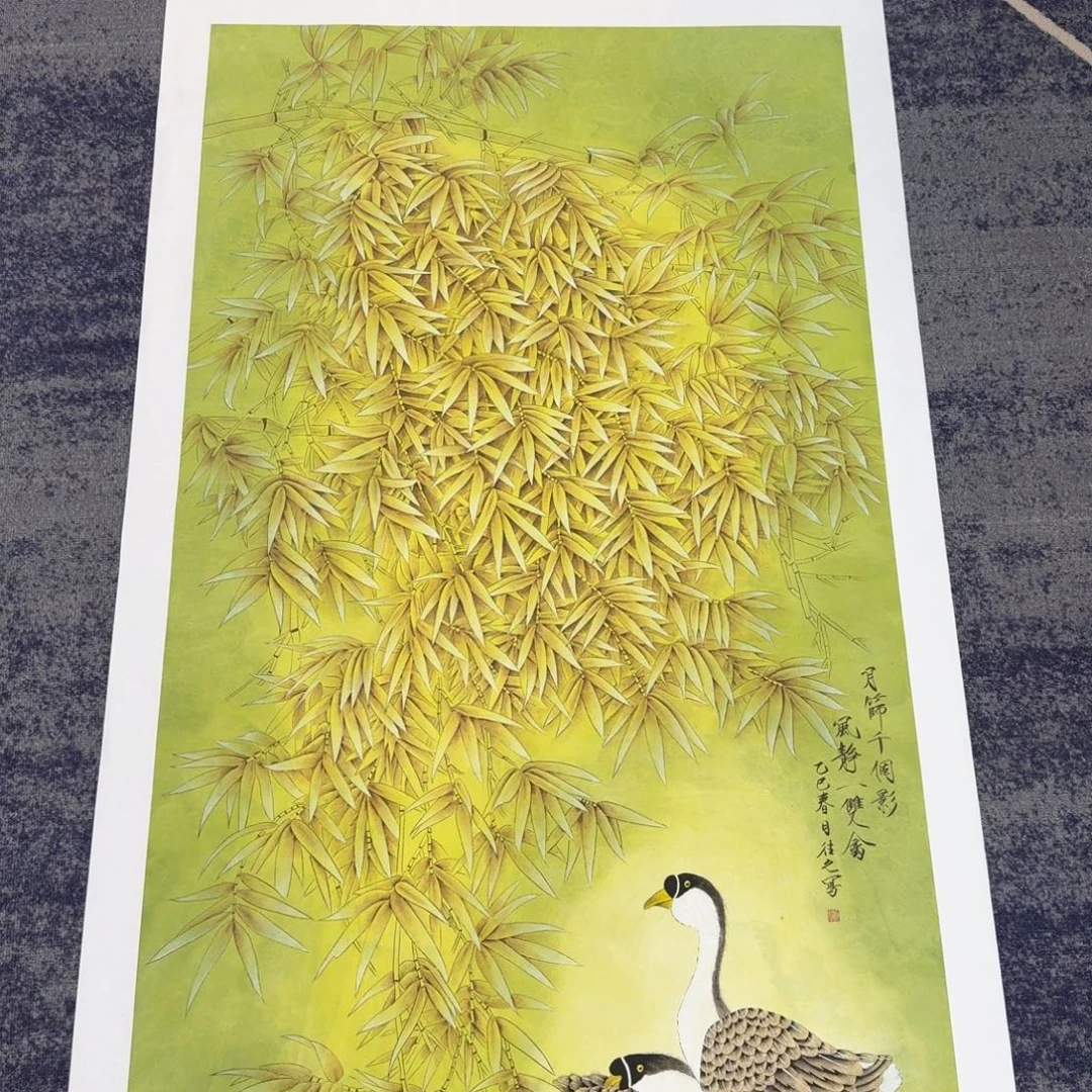 国画纯手绘山水花鸟