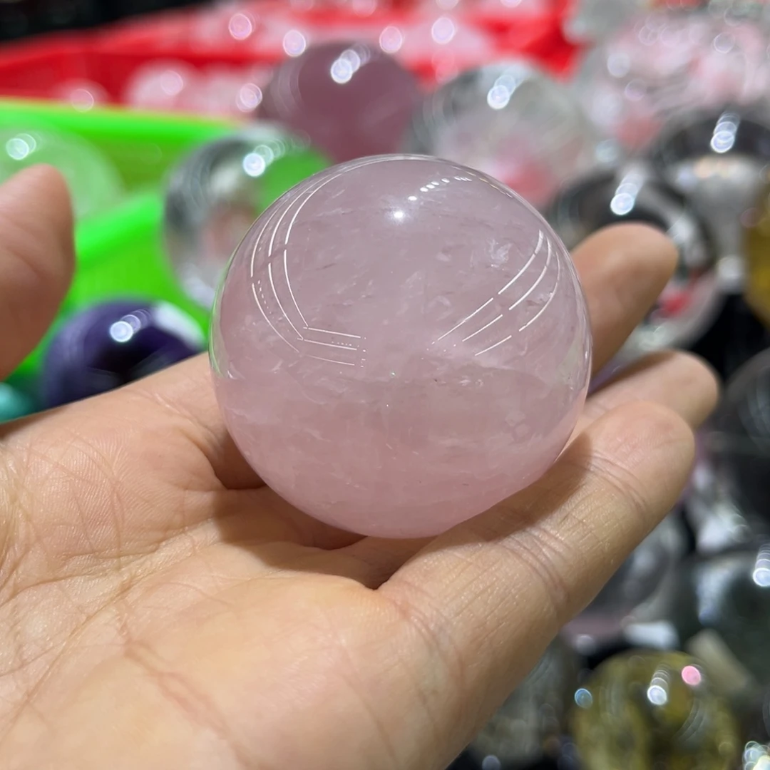 芙蓉石摆件未镶嵌未镶嵌天然粉水晶摆件