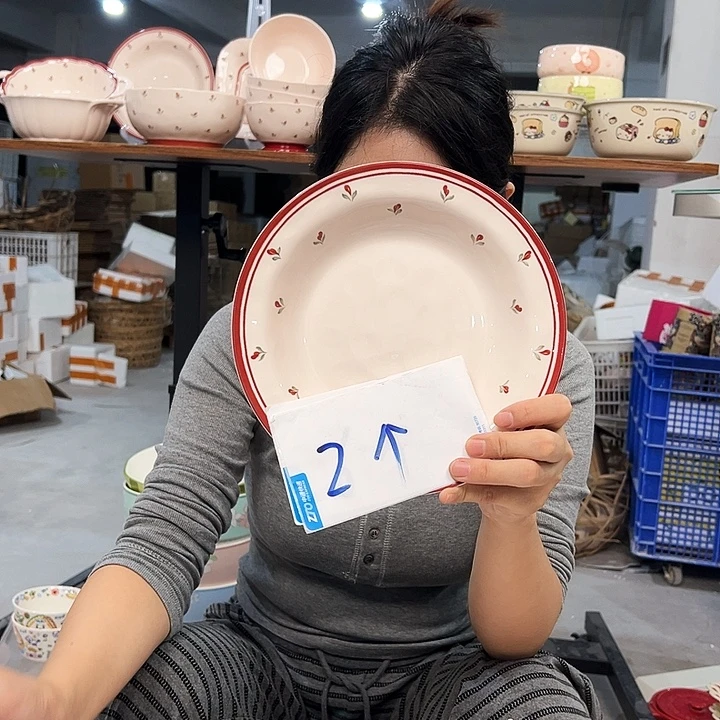 潮州源头工厂陶瓷釉下彩8寸