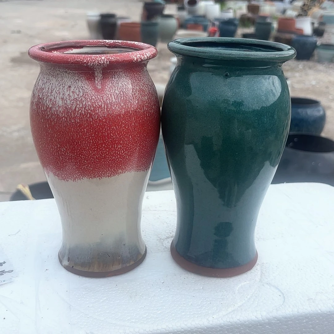 紫砂花盆两个口径10高度 20