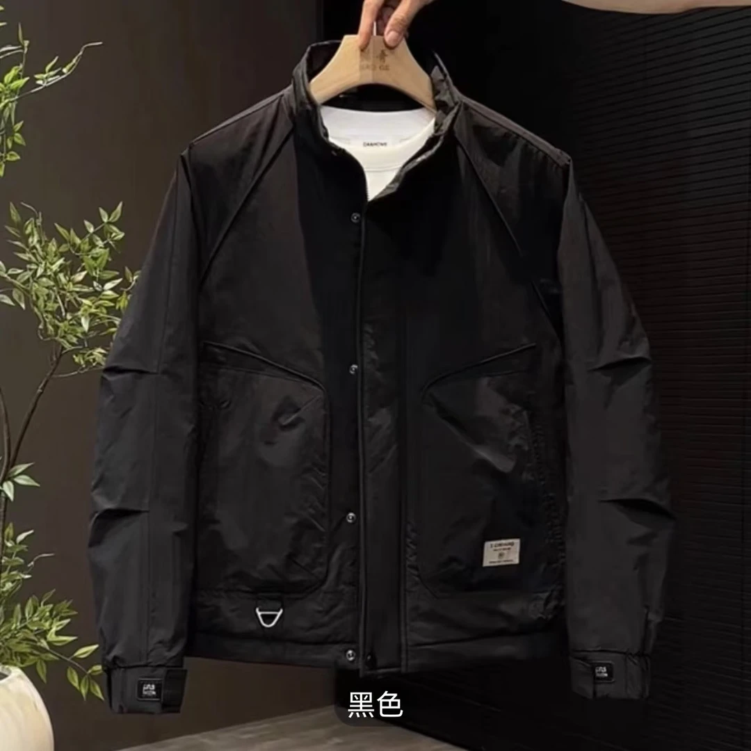 男士外套春秋季休闲帅气立领薄棉夹克韩版短款百搭外套冲锋衣