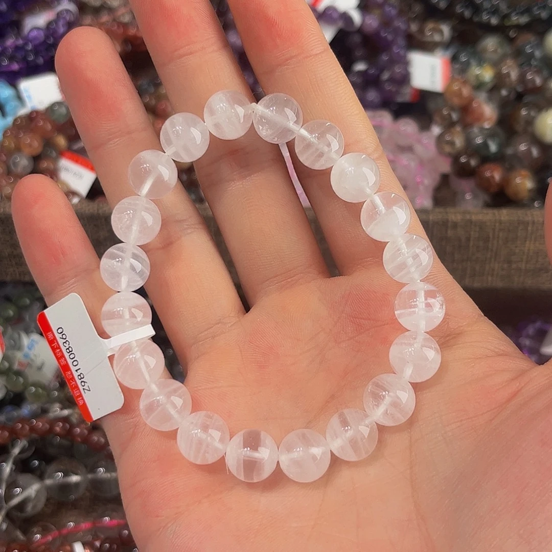 未镶嵌手链水晶白幽灵10mm