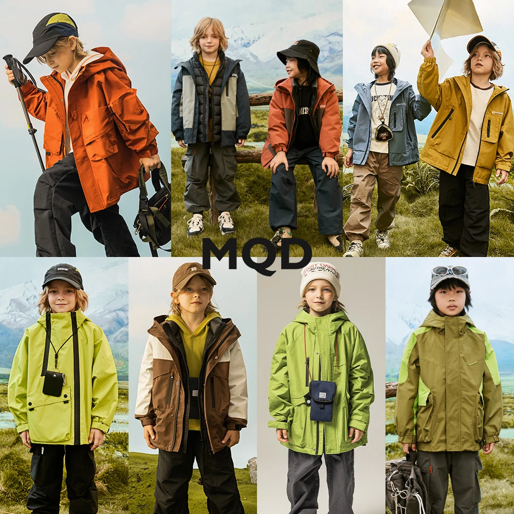 MQD2025春季新软壳防风儿童运动户外休闲宽松外套中大童防水春秋