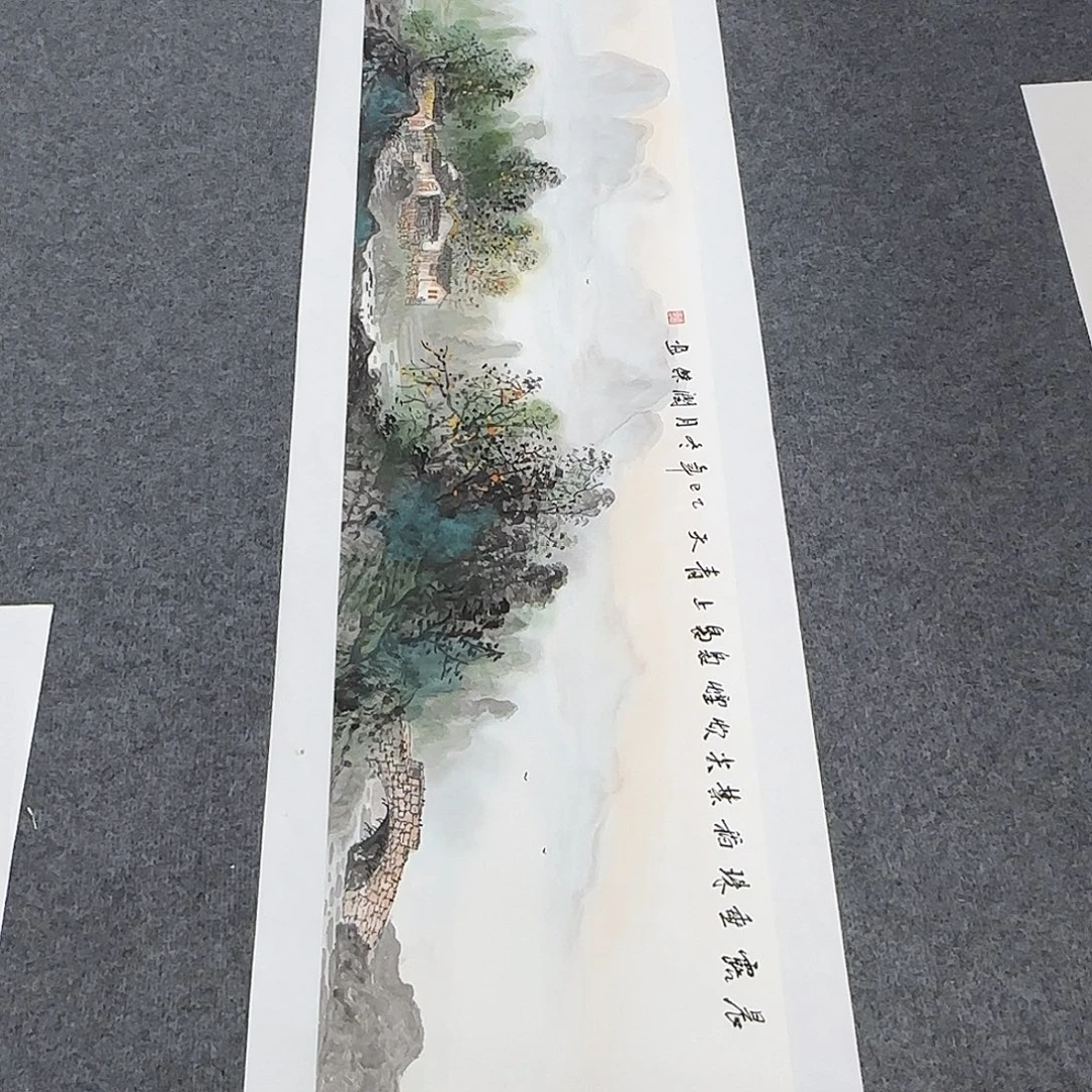 国画138*35纯手绘何润杰
