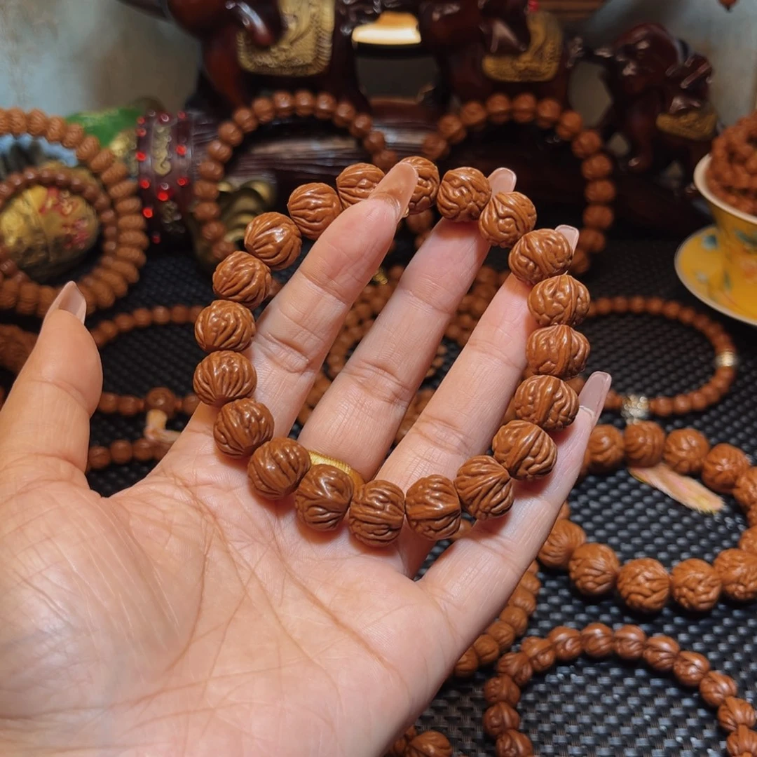 泡***面吊坠桃核14顶级双脊龙单圈