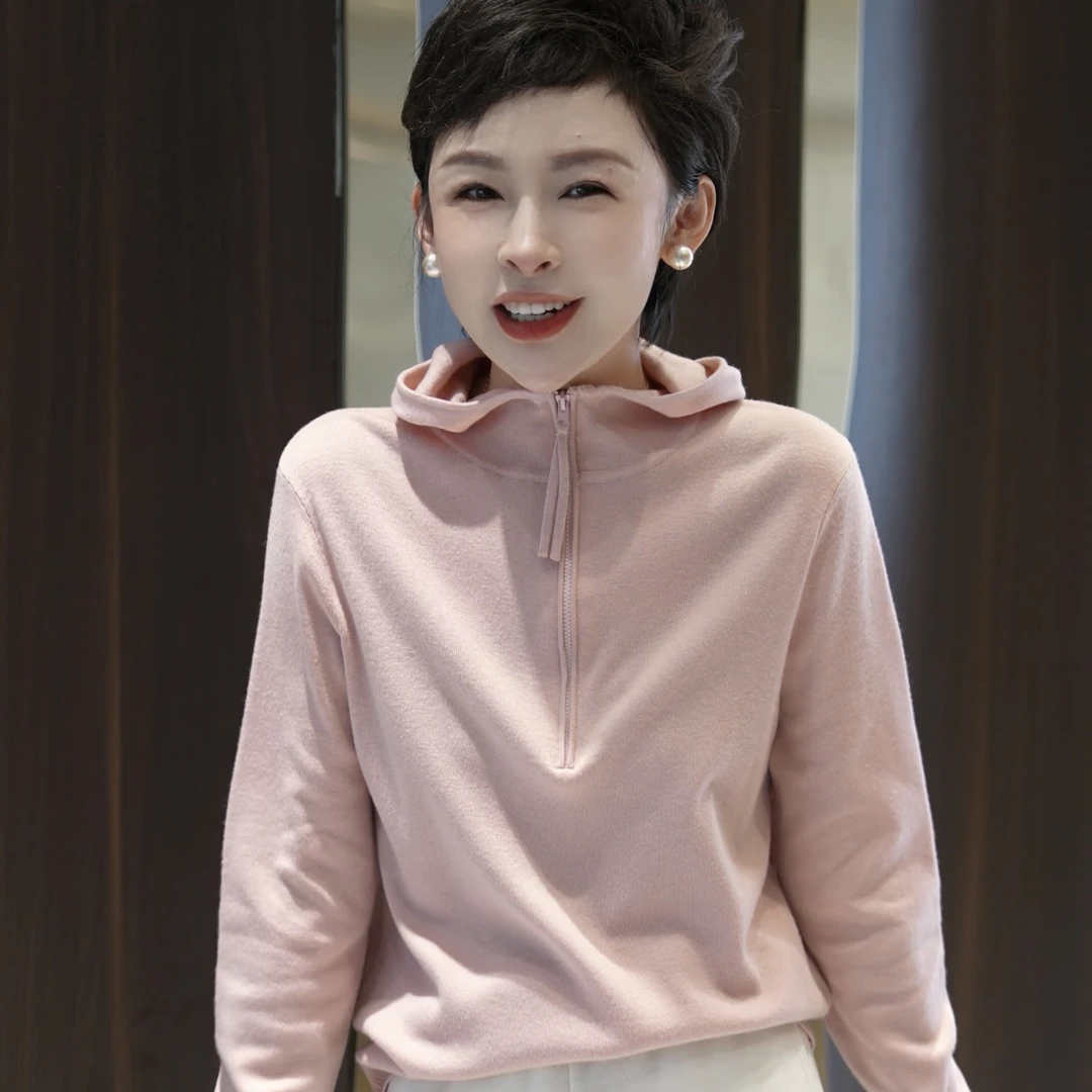 春秋长袖洋气时尚休闲显瘦百搭慵懒针织衫 MG7031