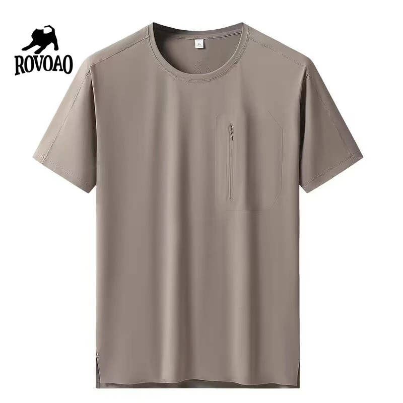 罗芙奥/ROVOAORUNNING跑步运动健身男士短袖针织衫T恤早春新品