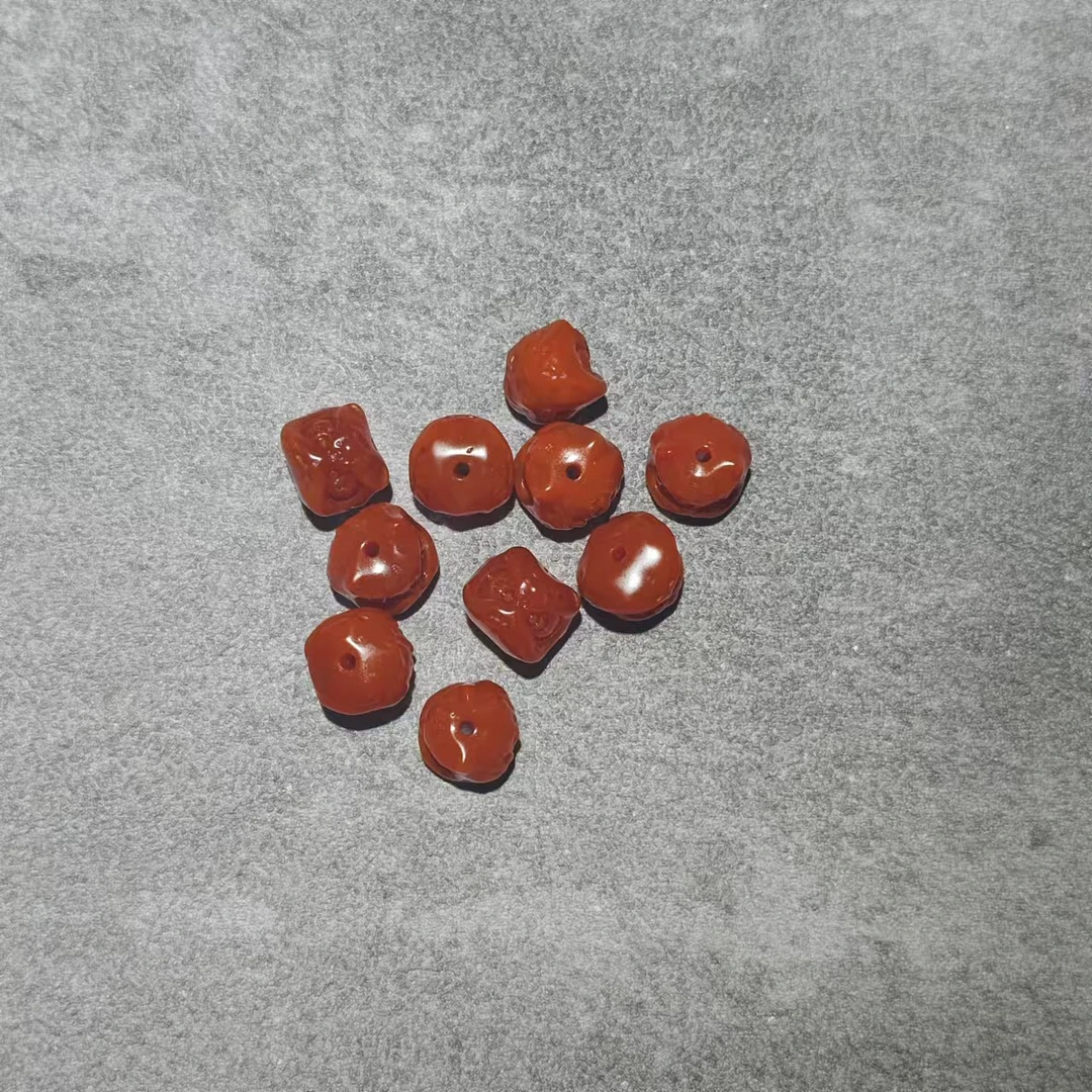 玛瑙醒狮单珠 约10.7*11.8mm 约2.1g 多样性发货，发其一ZZ0210-02