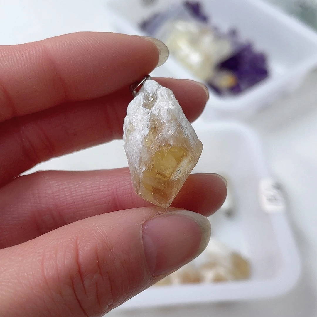 黄晶珠宝半成品未镶嵌4154