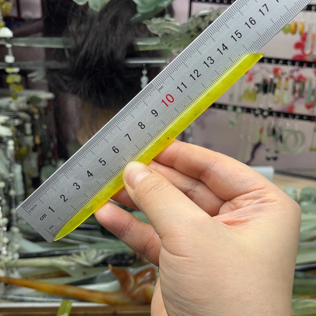 岫玉未镶嵌发饰长度15.5厘米左右，细！！！