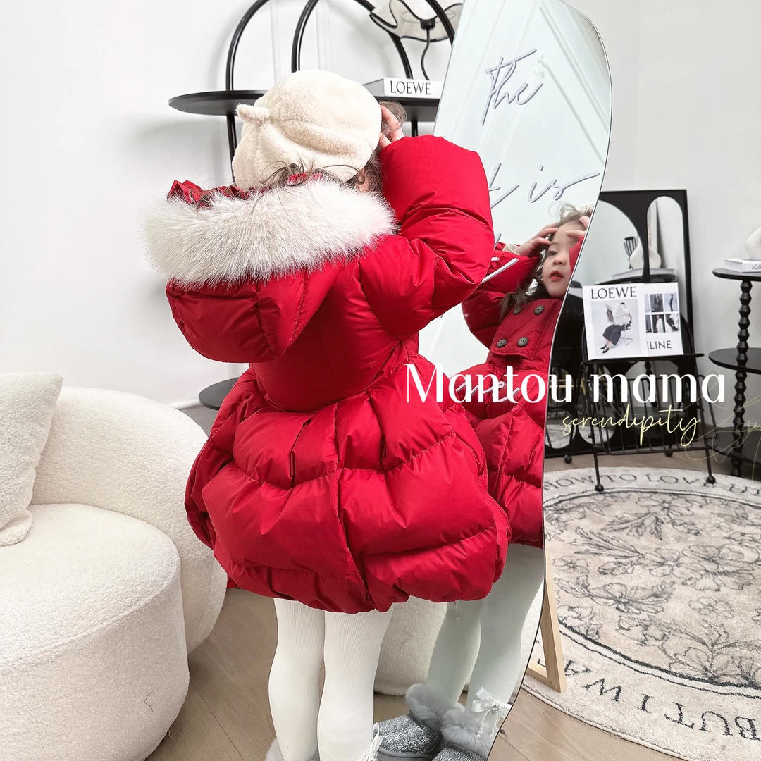 【Mt studio】【现货】蓬蓬国标90白鸭绒冬季女童百搭羽绒服