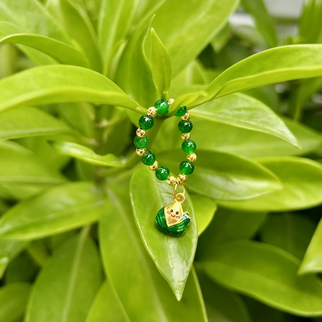 盖碗提溜茶道配件轻奢简约盖碗链子装饰茶具配件创意手工编织挂饰